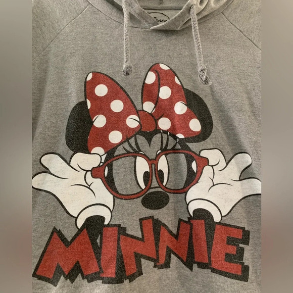 Minnie with glasses Cropped Hoodie size large - Picture 2 of 5
